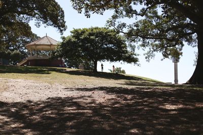 View of built structure with trees in background