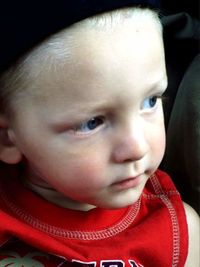 Close-up portrait of cute boy