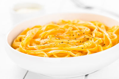 Close-up of noodles in bowl