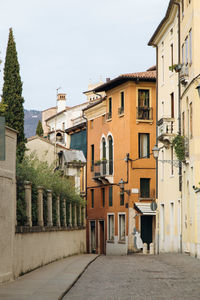 Houses against clear sky