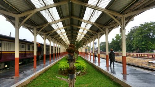 Railroad station platform