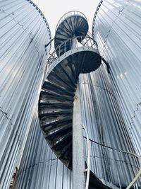 Low angle view of spiral staircase