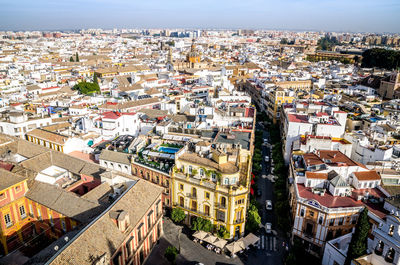 High angle view of cityscape