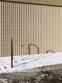 Snow covered structure in winter