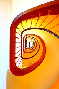 Low angle view of spiral stairs