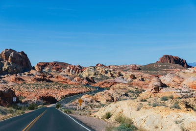 Road winding through the desert landscape