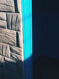 Closed door of building