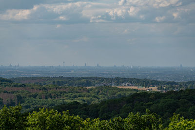 High angle view of landscape against sky