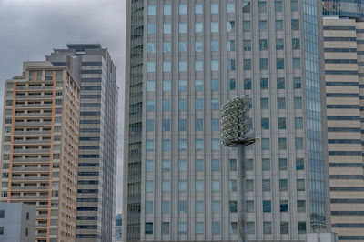 Low angle view of modern buildings in city