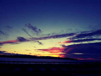 Scenic view of landscape against sky at sunset
