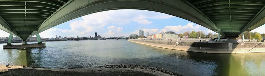 Bridge over river in city