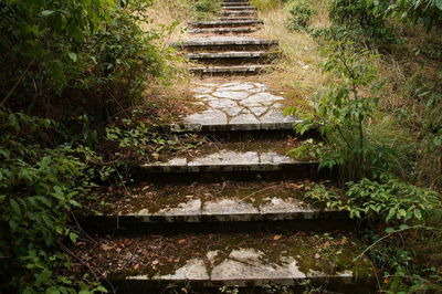 Staircase of railroad track