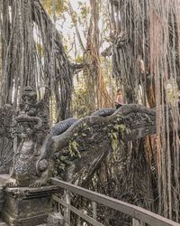 Statue of tree trunk