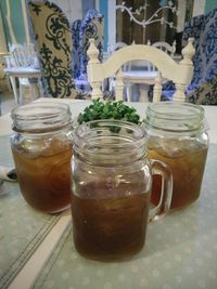 Close-up of drink on table