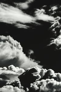 Low angle view of clouds in sky