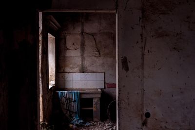 Interior of abandoned building