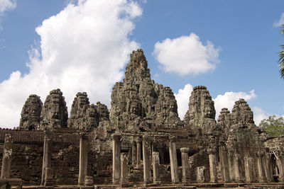 Low angle view of temple against sky