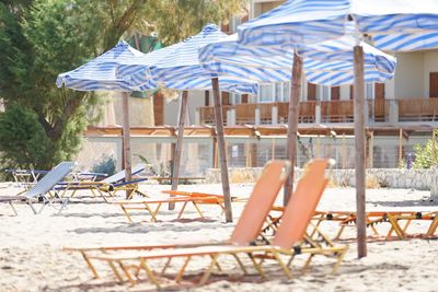 Chairs on beach