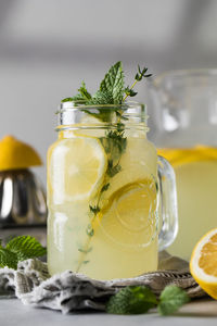 Close-up of drink on table