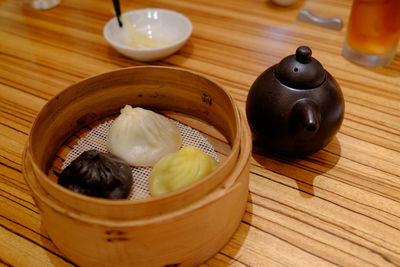 Close-up of dessert on table