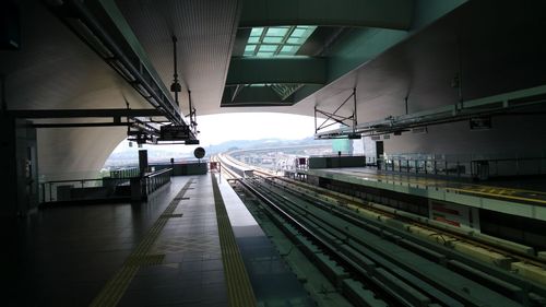 Empty lightrail transport station 