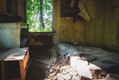 Interior of abandoned house