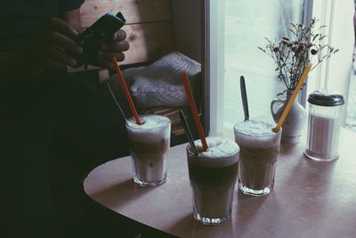 Close-up of drink on table