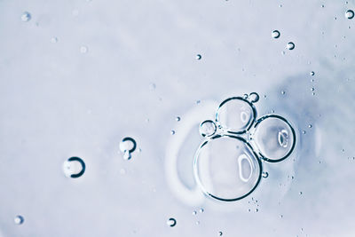 Close-up of water drops on glass