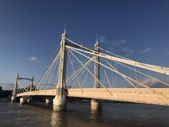 View of suspension bridge against sky
