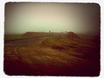 Country road along landscape