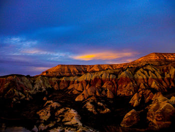 View of rock formations