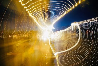 Full frame shot of illuminated lights at night