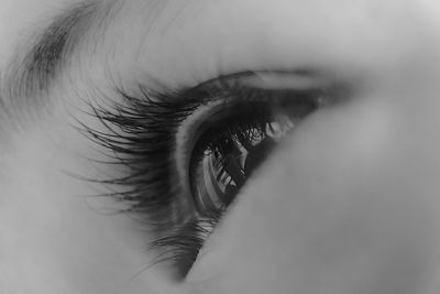 Cropped eye of person