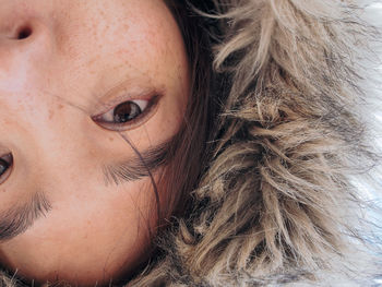 Close-up portrait of smiling woman