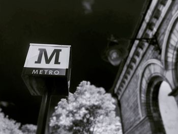 Low angle view of road sign