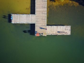 Drone shot of a pier