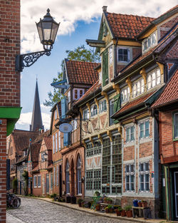 Beautiful and picturesque city view of historic old town of lauenburg/elbe