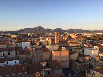 High angle shot of townscape