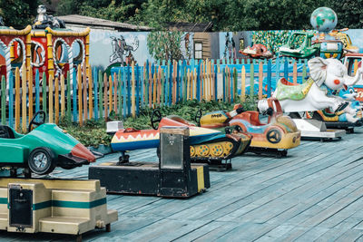 View of amusement park ride 