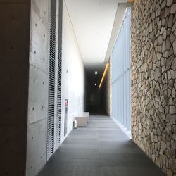 Empty corridor of building