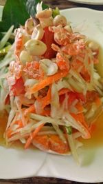 Close-up of salad in plate