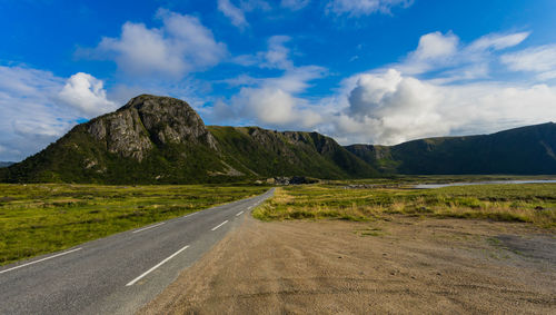 Solitary endless road in the middle of nowhere