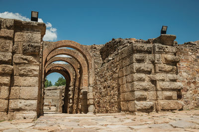 Low angle view of historical building against sky