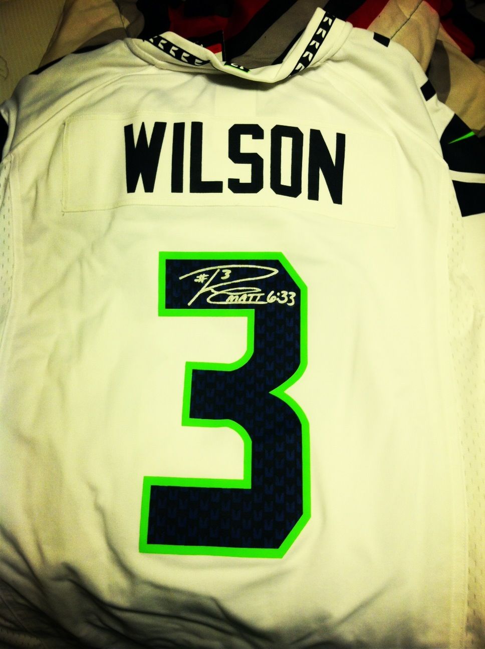 Official signed jersey by rudsel wilson