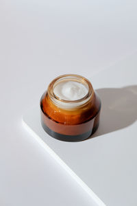 Close-up of beauty product on table