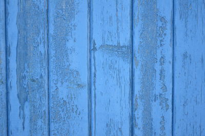 Full frame shot of blue wooden door