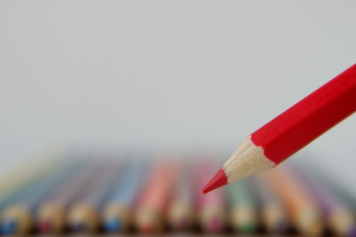 Close-up of colored pencils