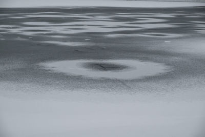 Full frame shot of snow on beach