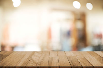 Close-up of empty seats on table
