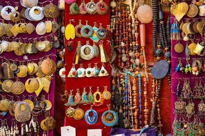 Full frame shot of colorful for sale in market